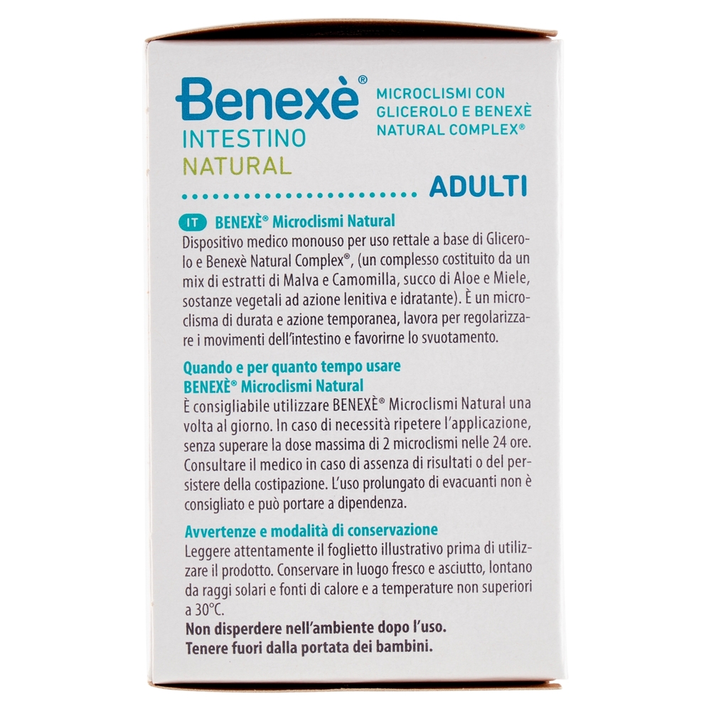 Benexè Intestino Microclismi Natural con Glicerolo e Benexè Natural Complex Adulti 6 x 10 g